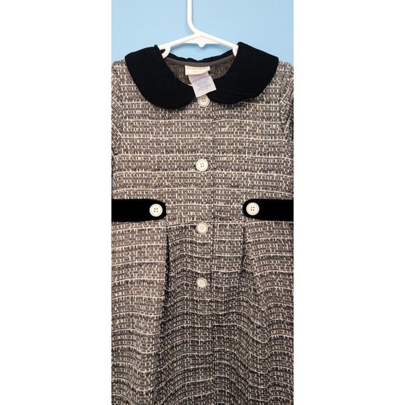 Blueberi Boulevard Black And White Tweed Button Front Pleated Jacket Size 6 - Picture 4 of 10